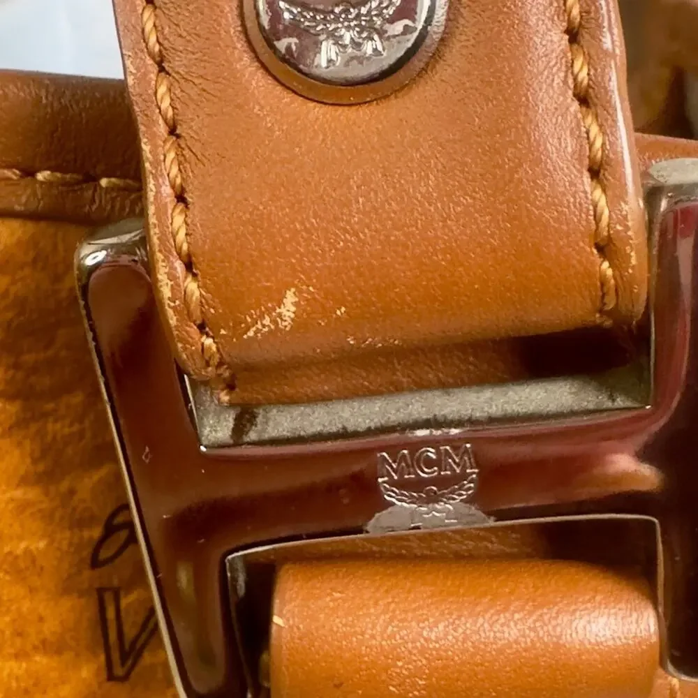 MCM Cognac Visetos Top Handle Tote – Very Good Condition